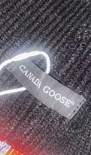 Canada goose black knit beanie - goose,