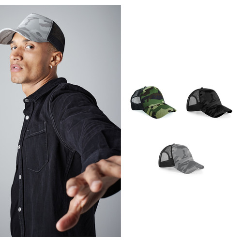 Beechfield camo snapback - camo,