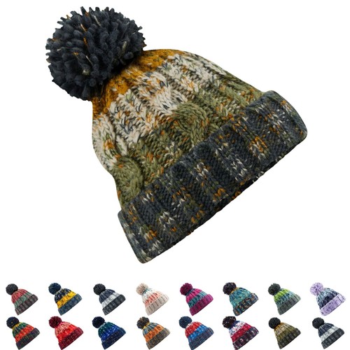 Cable knit adult beanie hats - adult,